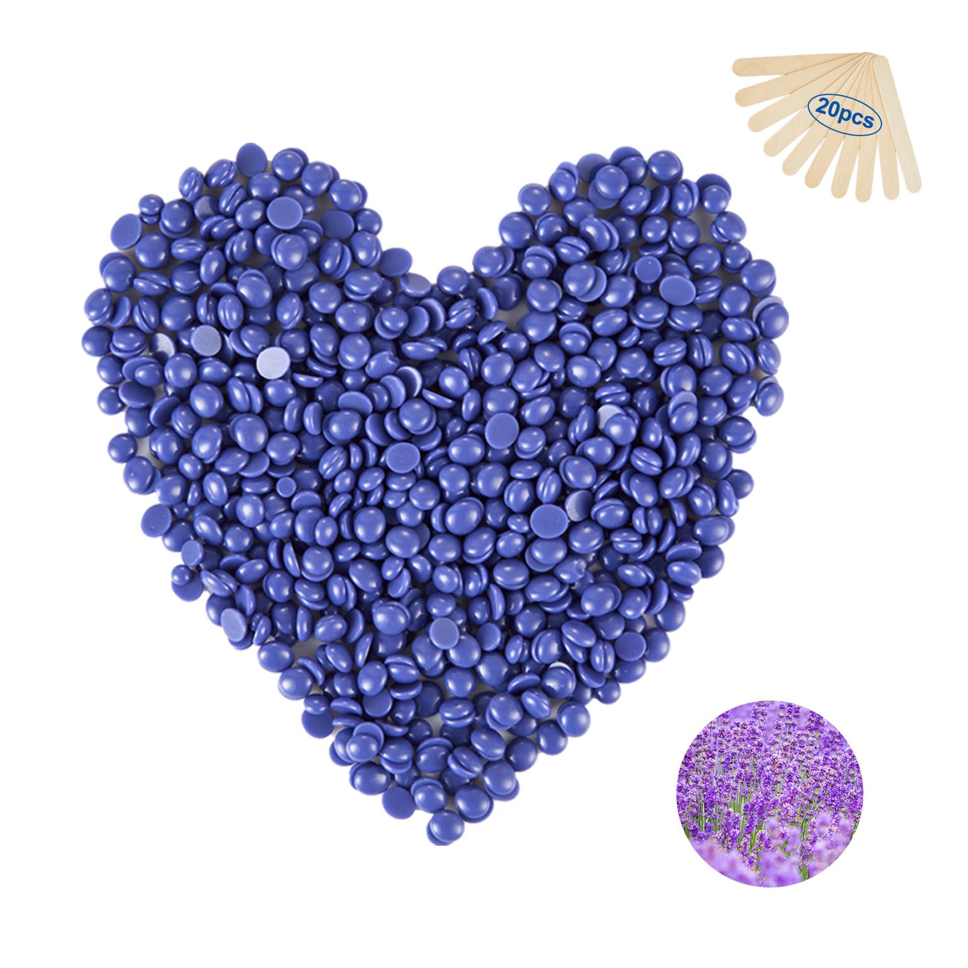 PURPLESKY Hard Wax Beads for Hair Removal, Solf Waxing Beads Bulk for All Skin, Bikini Wax Beads for Body with Wax Sticks