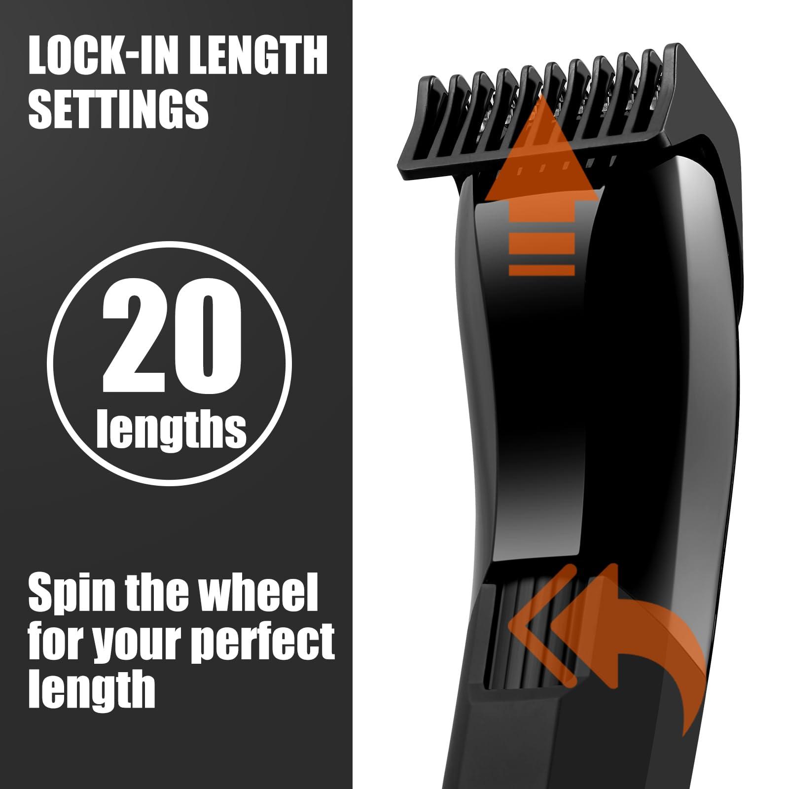 Amorka 2 Pack Replacement Trimmer Guards for Manscaped The Beard Hedger, 20 Different Length Setting (0.5mm to 10mm max.) Comb Attachment Cutting Guide Compatible with Manscaped Beard Trimmer Guards