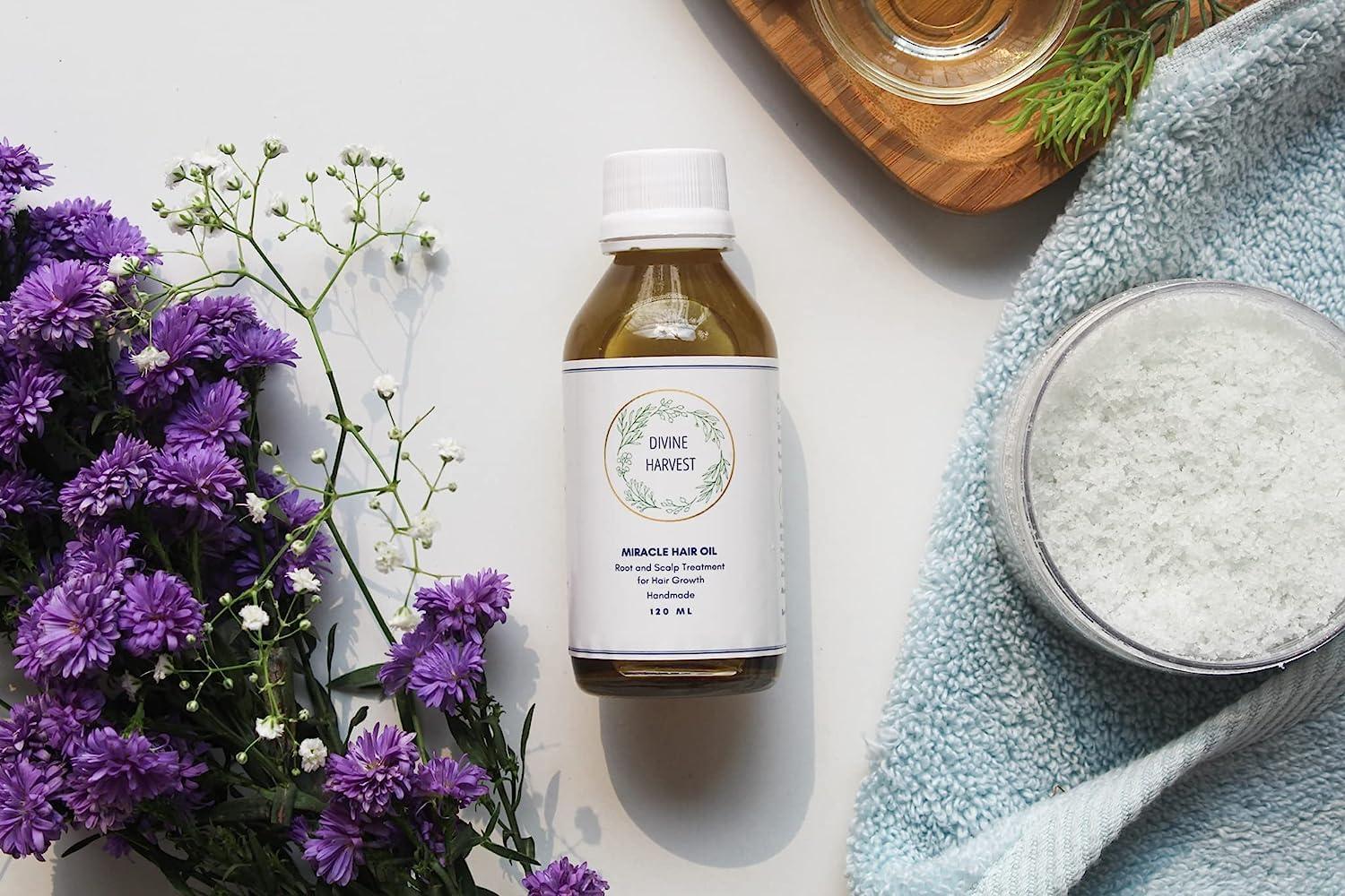 india Miracle Hair Oil, Root and Scalp Treatment For Hair Growth | Stimulates Hair Follicles | Promotes Hair Growth | Anti Hairfall | Handmade | Glass Bottle | 120ML For Men & Women