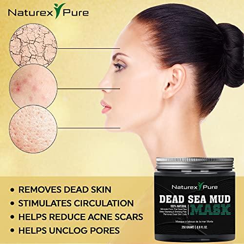 Naturex Pure Naturex Pure Dead Sea Mud Mask – Luxurious Mud Masks for Women and Men – Advanced All-Natural Dead Sea Mud Mask for Blackheads, Whiteheads, Hyperpigmentation, Acne – 8.8fl oz