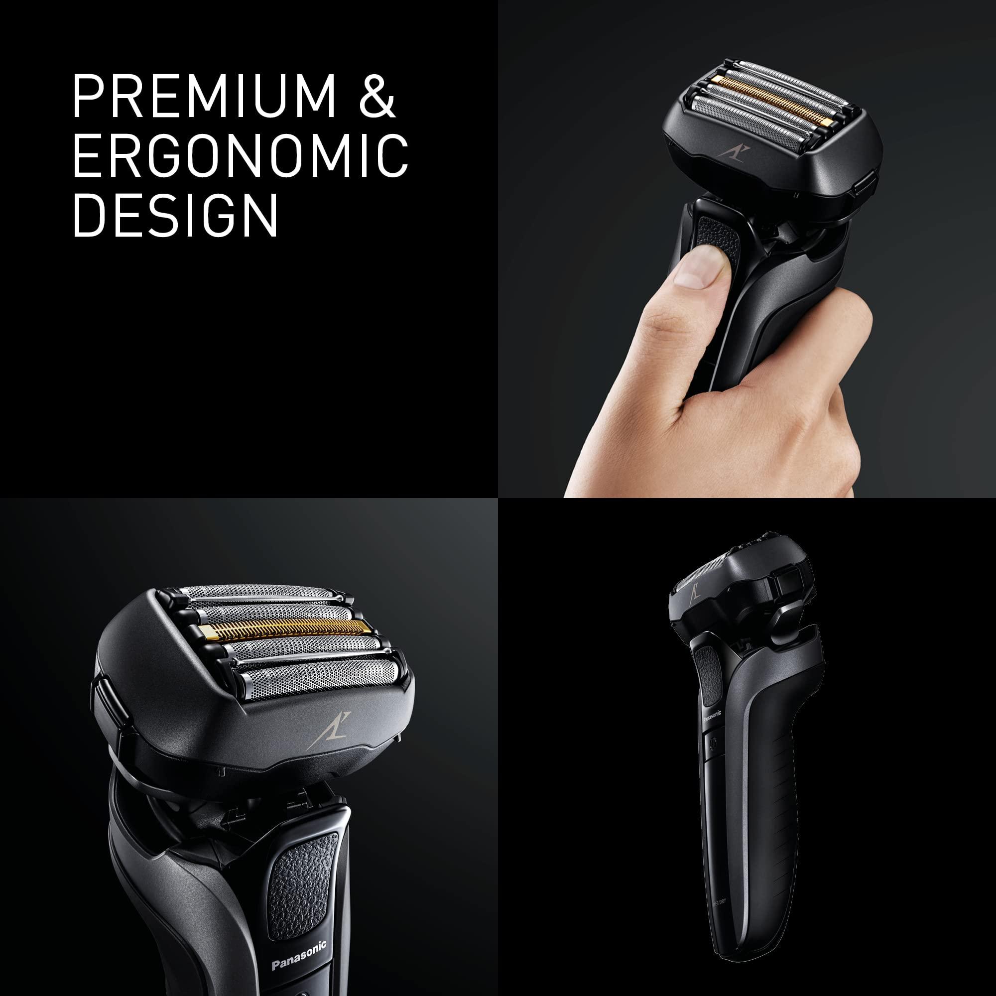 Panasonic Panasonic ES-LV6U Series 900 Premium Wet/Dry Electric Shaver 5-Way Shaving Head with Linear Motor, Black