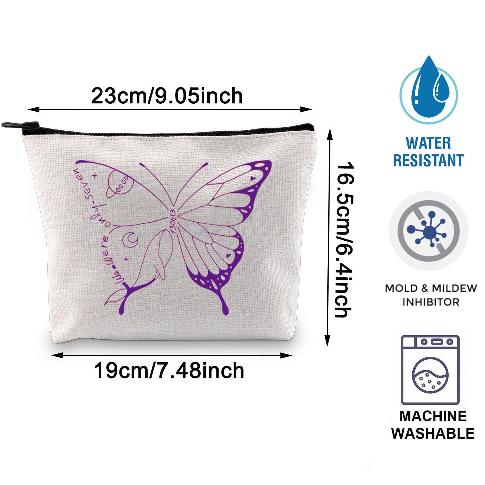 BLUPARK K-pop Team Cosmetic Bag We Were Only Seven Makeup Bag Korean Group Army Cosmetic Make Up Bag Fans Gift Funny Team Zipper Bag (CANVAS, Only Seven)