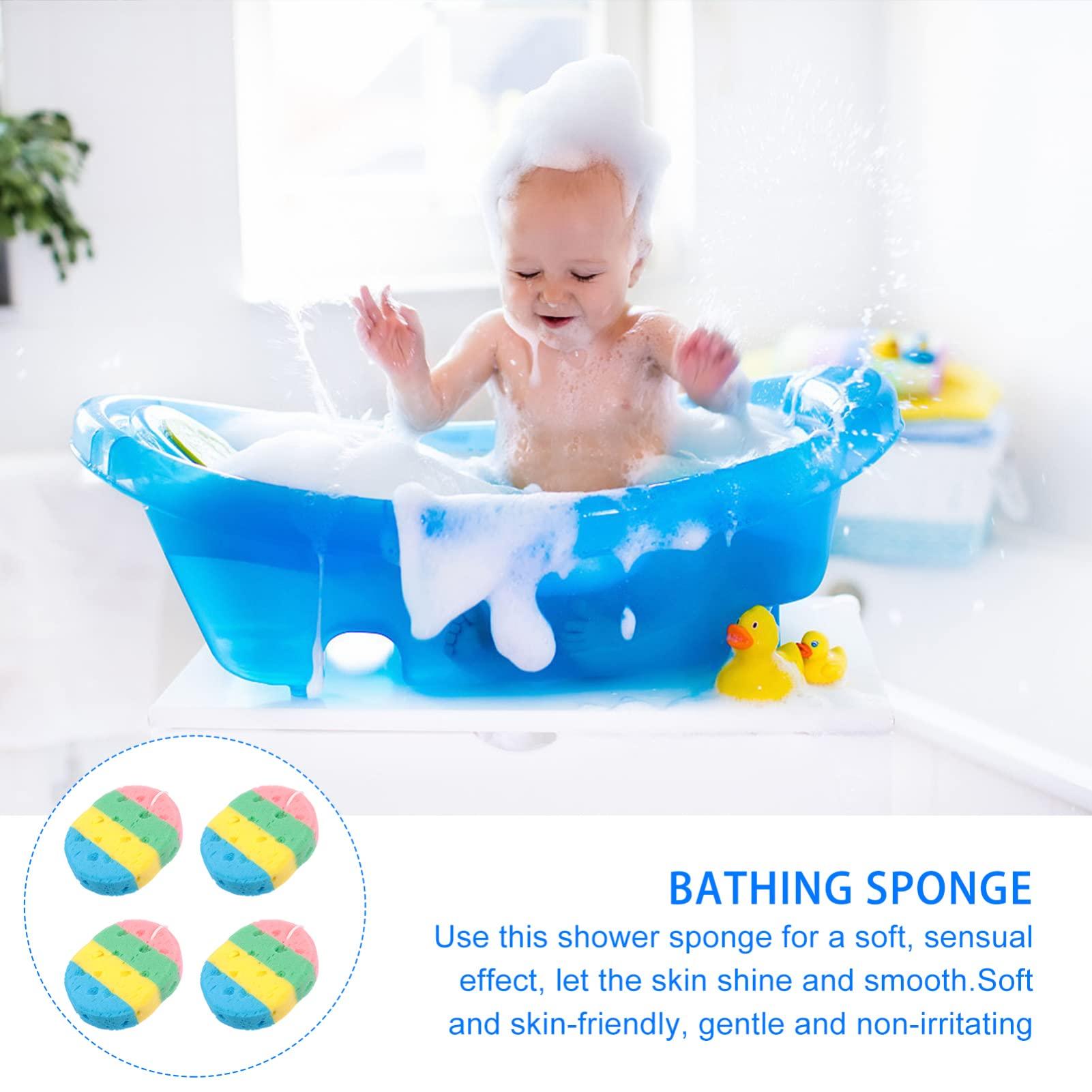 NULYLU NULYLU Soft Seaweed Bath Sponges 4pcs Set Exfoliating Shower Sponges Brush Gentle Body Scrubbers for Daily Use Travel Comfy