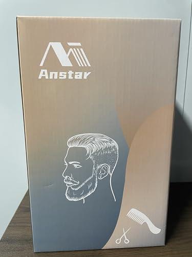 Anstar Male Mannequin Head with 100% Human Hair Barber Mannequin Head Hairdresser Training Doll Manikin Head for Men Hair Styling and Practice