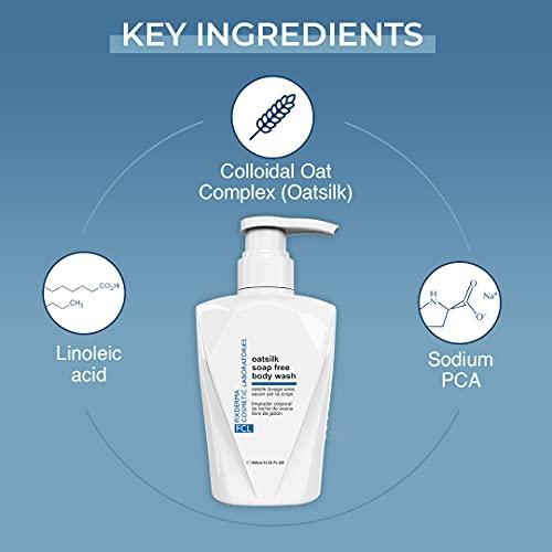FIXDERMA COSMETIC LABORATORIES FIXDERMA COSMETIC LABORATORIES FCL Oatsilk Soap Free Body Wash with 2.5% Shea Butter for Non Irritation Dryness, Roughness & Itchiness | Body Wash For Psoriasis & Keratosis Pilaris - 13.52 Fl Oz