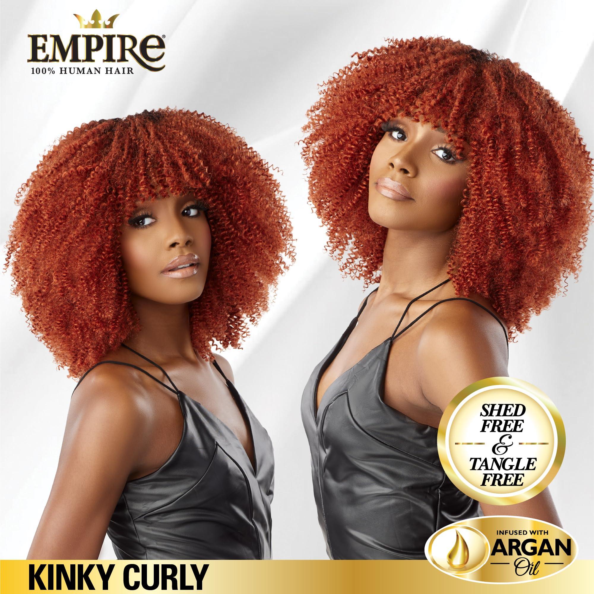 Sensationnel Sensationnel Empire Curly human hair - kinky curly tangle free weaving for quick weave and sew in styles best for faux highlights - 1 pack (12 inch, T1B/350)
