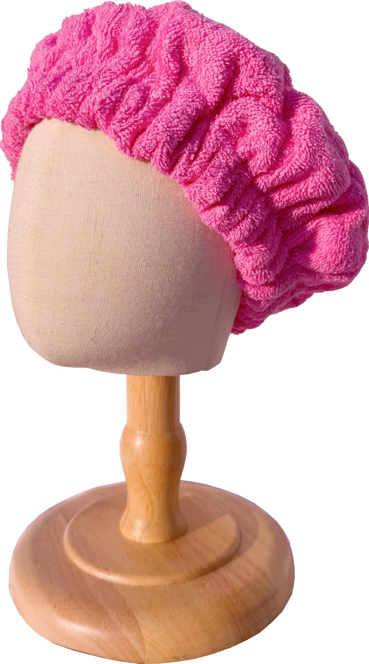 AKISS AKISS Flaxseed Deep Conditioning Heat Cap Portable Microwave Hot Bonnet Therapy Hair care Cap For Kids Girls (Fushcia/Flowers, Small)