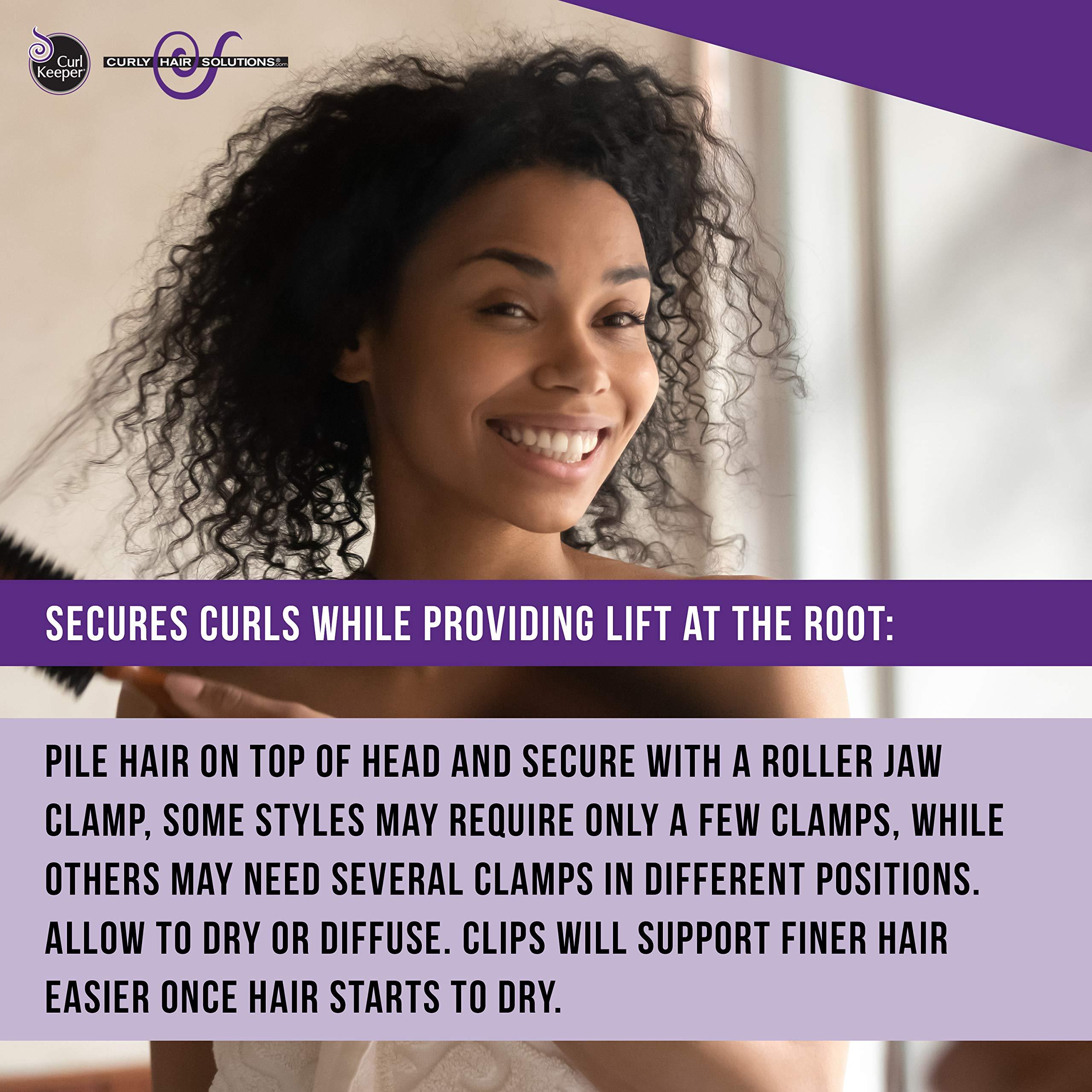 Curl Keeper Curl Keeper Claw Clips for Thick & Thin Hair, Roller Jaw Clamps (12-Pack) - Wide Teeth Medium Hair Clips for Women Supports & Creates Volume - Hair Styling Accessories are Lightweight & Easy to Clean