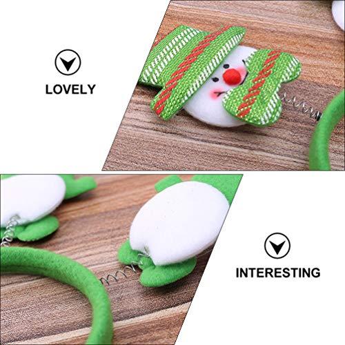 minkissy Minkissy Christmas Headbands Boppers, 6pcs Christmas Hair Bands Head Boppers Snowman Santa Claus Reindeer Headband for Christmas Party