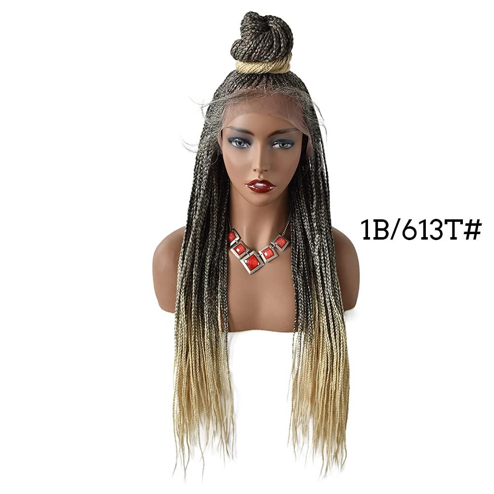 Notherss Notherss Updo Bun Box Braided Wigs For Black Women Cornrows Front Natural Hairline With Baby Hairs Box Braided Premium Quality