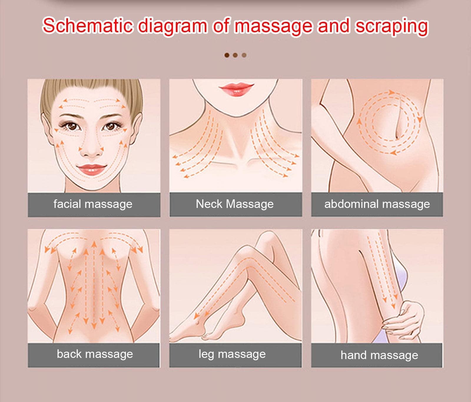 GOOBIX Electric Gua Sha Board, 9 Vibration Gears Skin Gua Sha Massager Anti Aging Wrinkle Removal Skin Firm Tightening for Face Neck Back,A