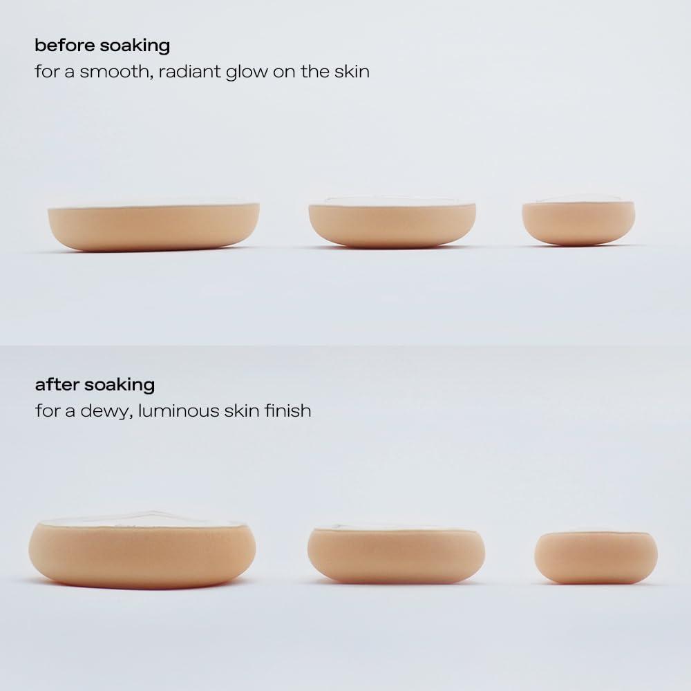 glow glow more mini cloud sponge : Plush Makeup Beauty Sponge with Travel Case, Made Bigger & Softer for Even, Flawless Application, 3pcs, 0.13 lbs