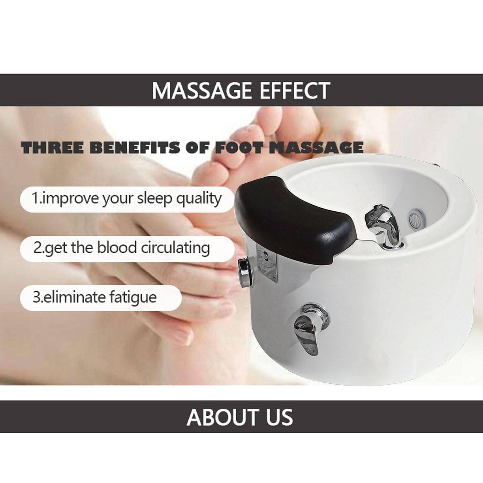 YEHOZZ YEHOZZ Foot Bath,feet spa tub,Pedicure Spa Bathtub, Acrylic Footbath Foot Bath Spa with Heat and Massage Pedicure Bowl with Colorful Lamp Footbath Home Foot Bath