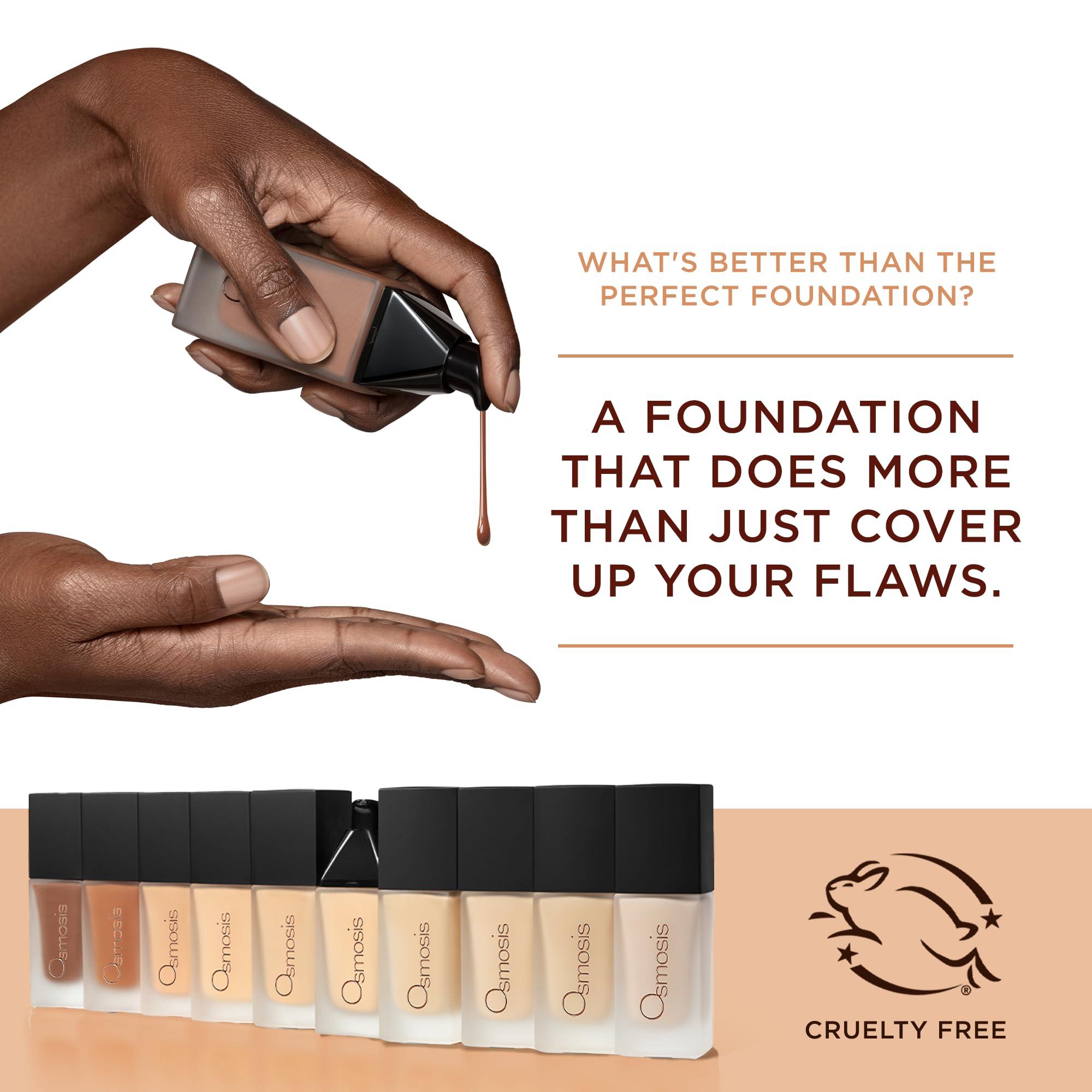 OSMOSIS Osmosis Flawless Foundation and Concealer Kit, Lightweight, Medium To Full Coverage, Natural Matte Finish, Dusk, 1 Fl Oz & 0.47 Fl Oz