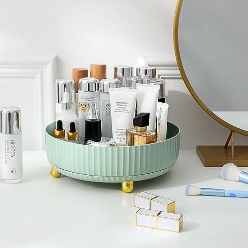 Anyoifax Anyoifax Makeup Perfume Organizer Tray 360 Degree Rotating Lazy Susan Skincare Lotion Organizer Spinning Cosmetics Storage for Dresser, Vanity, Bathroom Countertop, Large Green