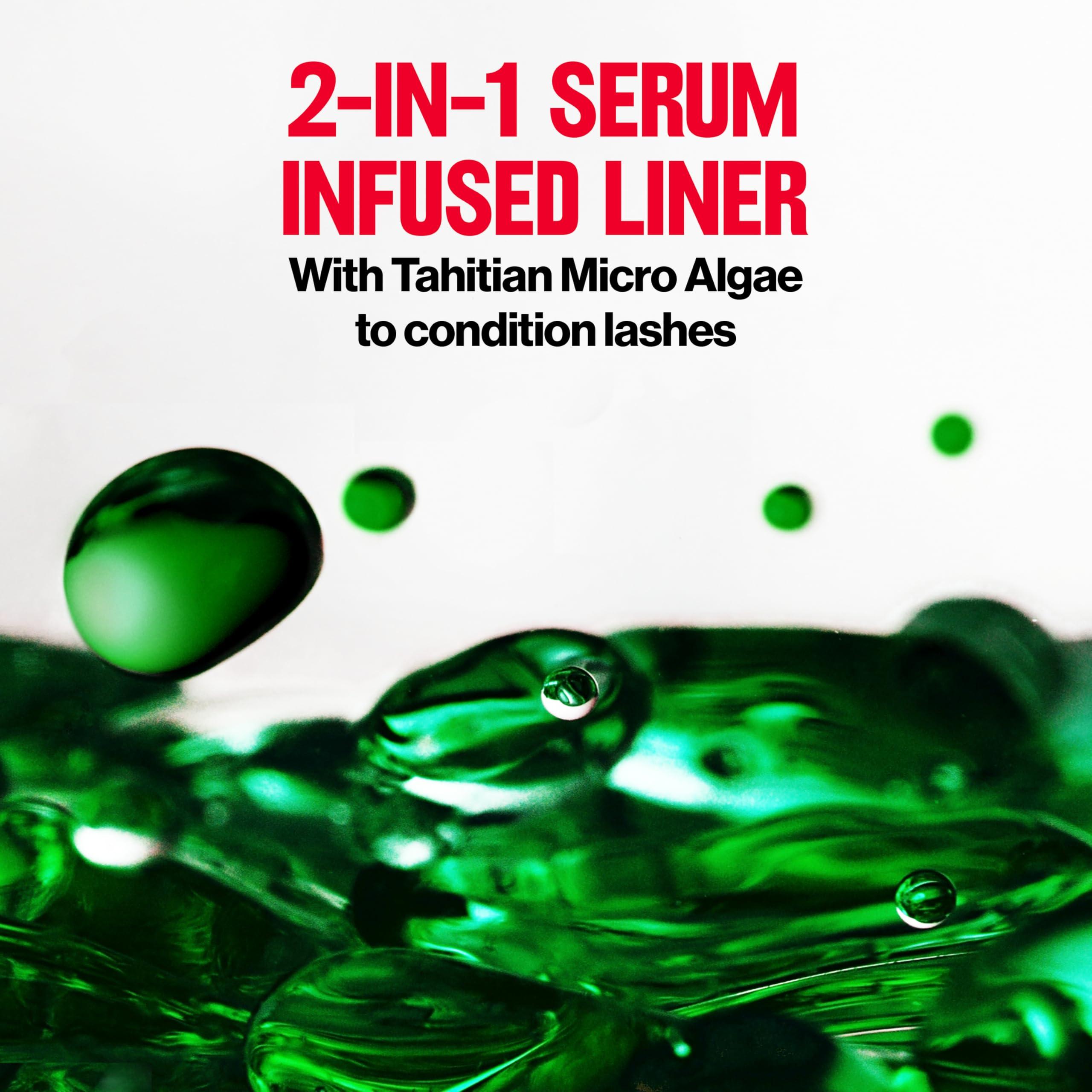 REVLON REVLON ColorStay Lash Serum + Liner, Waterproof Eyeliner, Valentine\'s Day Makeup Gifts for Women, Healthier Looking Eyelashes, Smudge-Proof Flexible Brush Tip, 001 Blackest Black