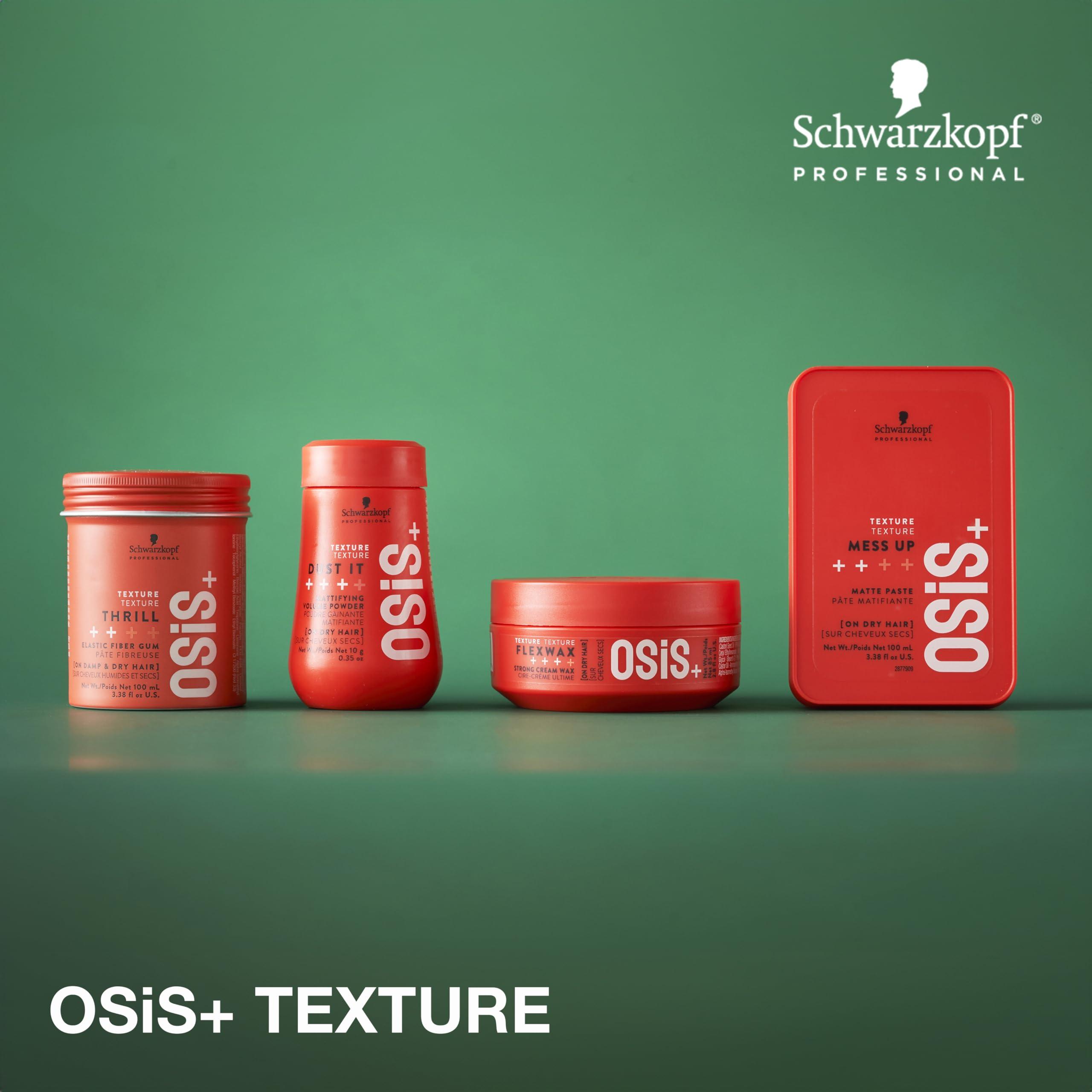 OSiS+ OSiS+ Mess Up  Matte Paste for long-lasting Medium Control, 3.38 oz  Pliable, Moldable Styling Paste with Carnauba Wax and Beeswax - Flexible Styling and Messy Hair Looks