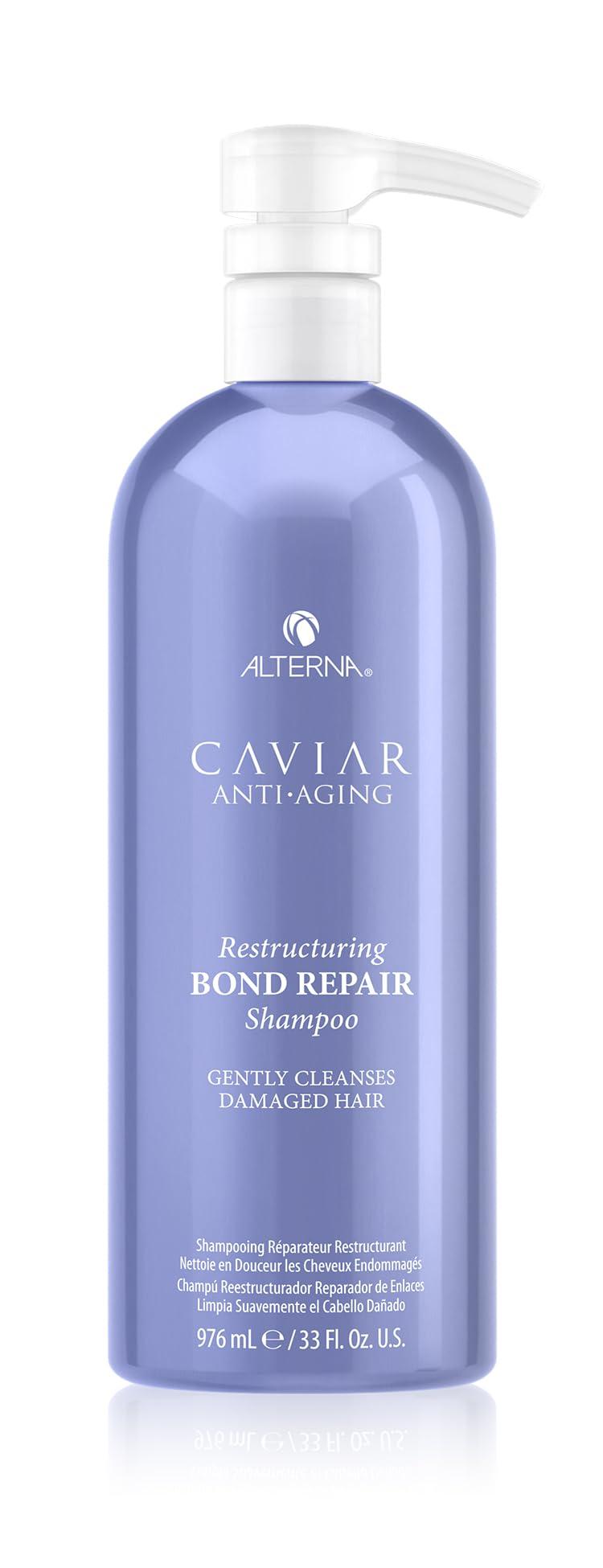 Alterna CAVIAR Anti-Aging Restructuring Bond Repair Shampoo 33.8 Fl Oz | For Brittle, Damaged and Split Ends | Repairs, Strengthens & Protects Damaged Hair | Sulfate Free