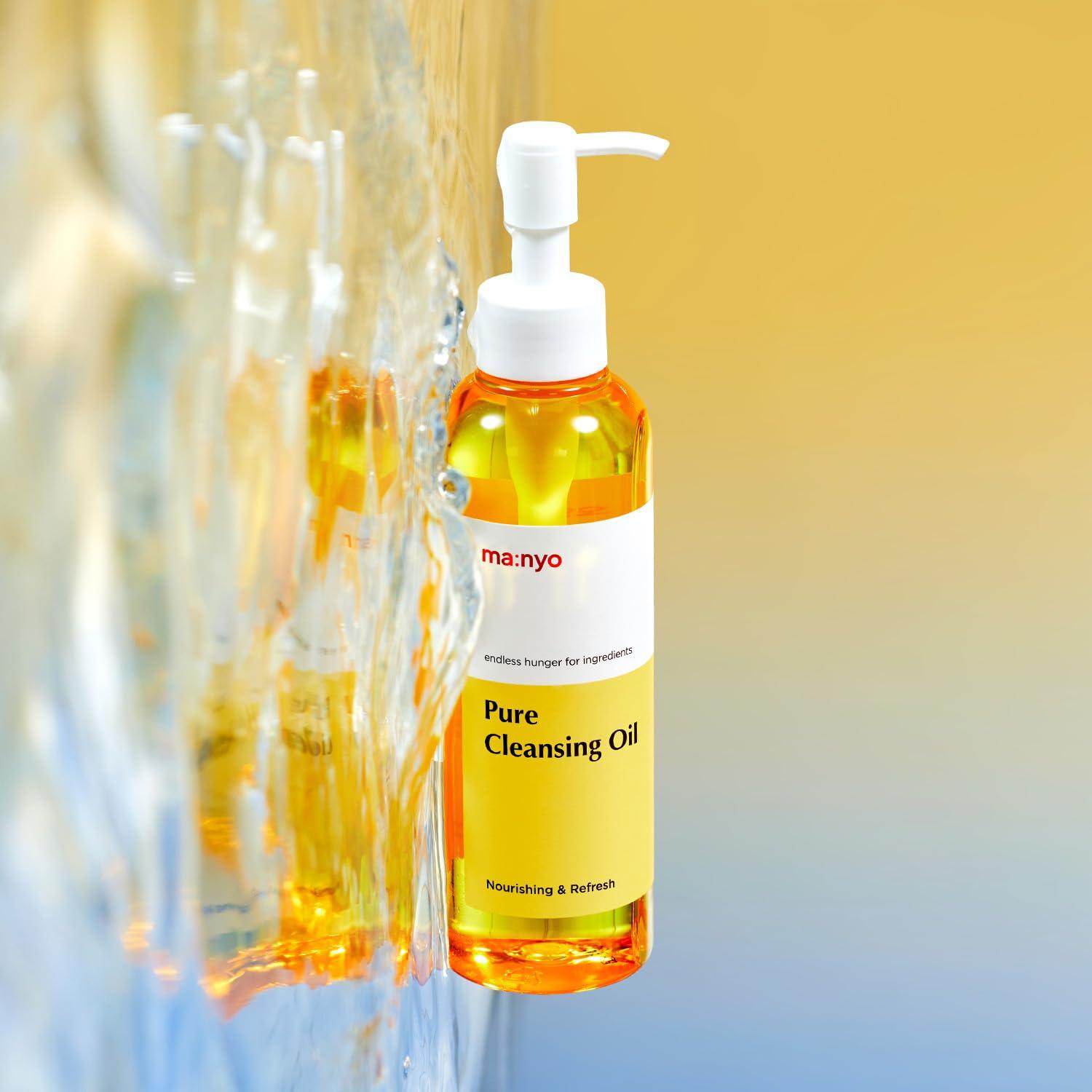 MA:NYO MANYO FACTORY Pure Cleansing Oil 6.7 fl oz (200ml) Korean Facial Cleanser, Blackhead Melting, Daily Makeup Removal with Argan Oil, for Women