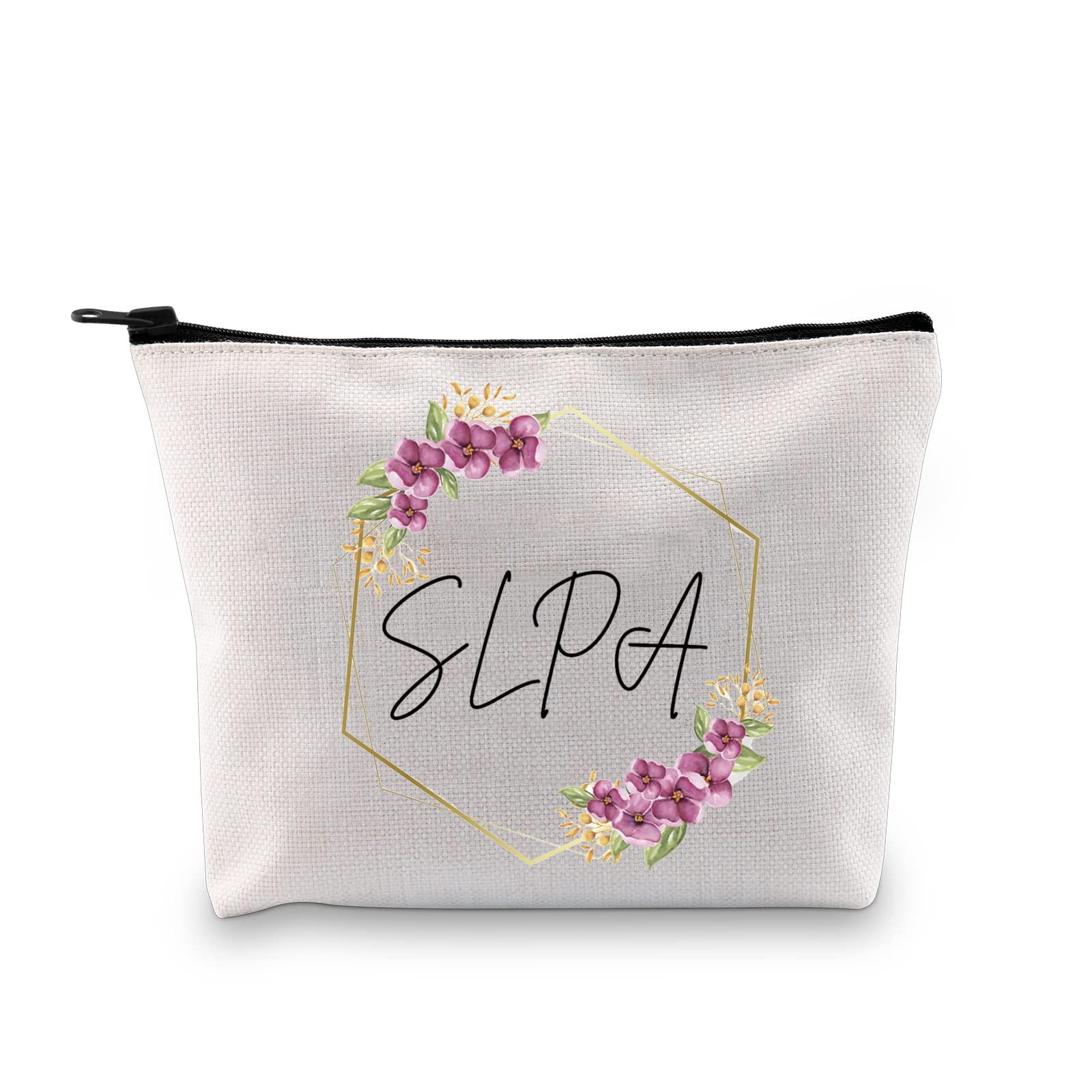 GJTIM GJTIM SLPA Speech Language Pathology Assistant Gift SLP Appreciation Gift Zipper Pouch Makeup Bag for SLP Women (SLPA Bag)