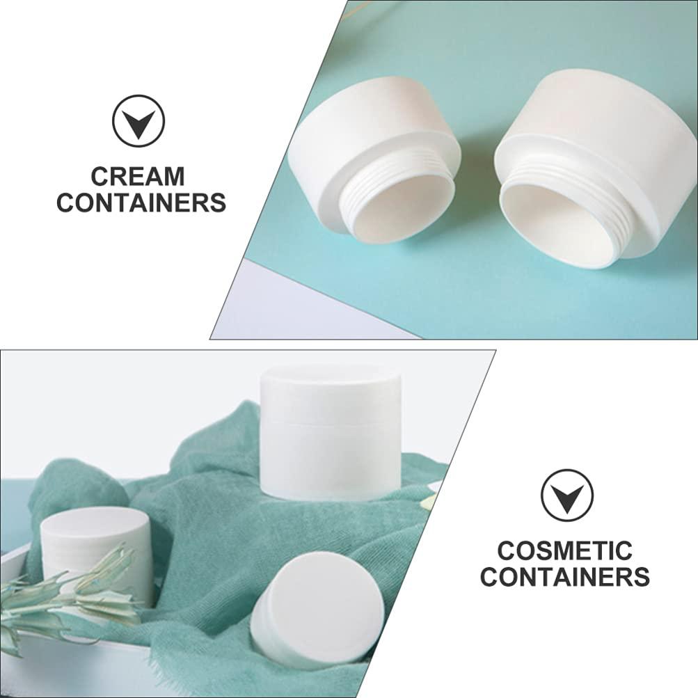 Uonlytech Uonlytech 10pcs Cosmetic Bottle Lotion Bottle Matte Cream Jar Skin Care Sample Jar Plastic Container Jar Lotion Packaging Bottle Sample Containers Travel White Frosted Transparent Tank Pp