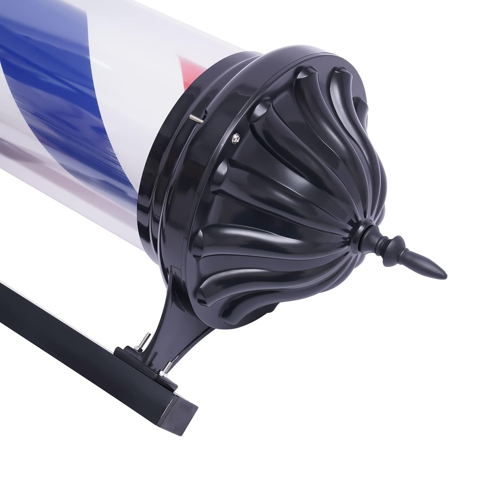 LUOSHALIYA 27.55in(H) Barber Pole Light, Hair Salon Rotating Red White Blue LED Strips Save Energy Light, Wall-Mounted Barber Shop Open Sign, Lamp Power 20W
