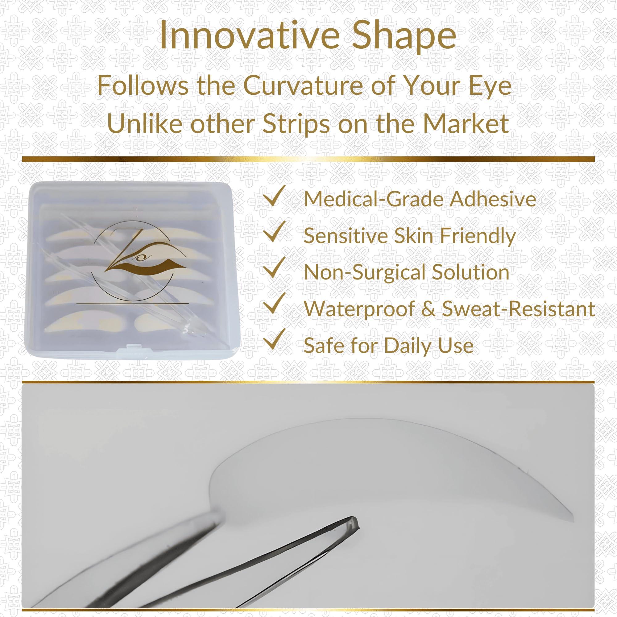 SeeRa SeeRa: Instant Lifting Eyelid Tape for Hooded & Droopy Eyes - Hypoallergenic, Waterproof, Invisible Eye Lift Strips, Non-Surgical, Eyelid Lifters & Stickers (4mm-7mm) (5mm-Intermediate)