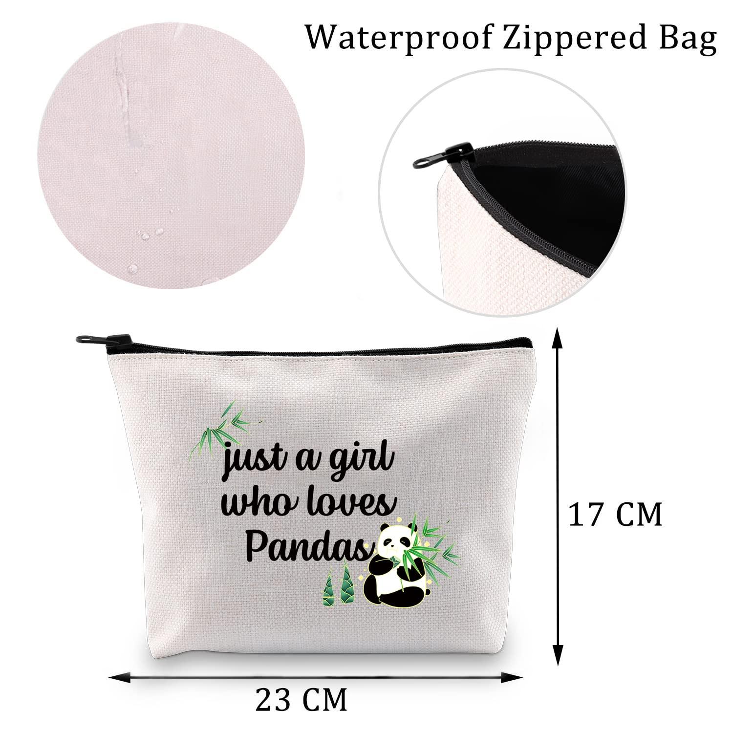 MBMSO MBMSO Panda Makeup Bag just a Girl who Loves Pandas Panda Lover Gifts Panda Gifts for Girls (Just a girl who loves Pandas)