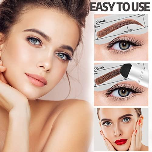 MZANAW Eyebrow Stamp Stencil Kit Perfect Eye Brow Stamping Kit Waterproof Eyebrow Stamp Long-lasting Brow Stamp Eyebrow Kit For Beginners in Beauty & Personal Care Light Brown