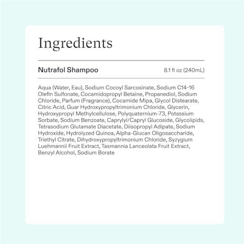 Nutrafol Nutrafol Shampoo, Cleanse and Hydrate Hair and Scalp, Improves Hair Volume, Strength and Texture, Physician-formulated for Thinning Hair, Color Safe, Sulfate Free - 8.1 Fl Oz Bottle