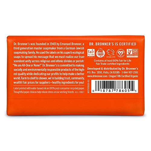 Dr. Bronner's Dr. Bronner’s - Pure-Castile Bar Soap (Tea Tree, 5 ounce) - Made with Organic Oils, For Face, Body, Hair and Dandruff, Gentle on Acne-Prone Skin, Biodegradable, Vegan, Non-GMO