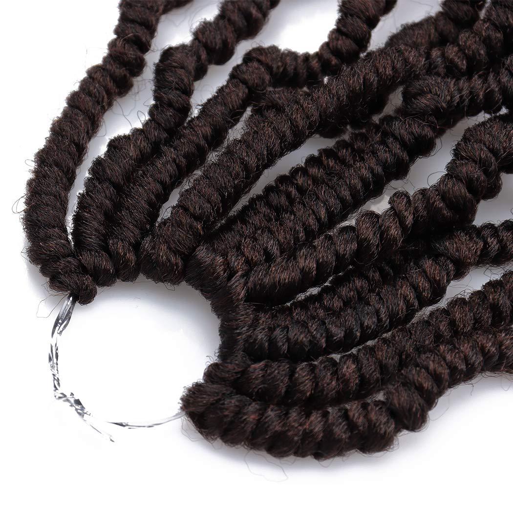 Dorsanee Bomb Twist Crochet Hair 14 Inch 6 Packs Mini Passion Twist Crochet Hair for Black Women Pre-looped Spring Twist Crochet Braids Nubian Twist Synthetic Hair Extension (T33#)