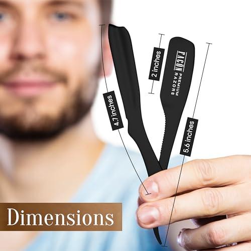 FACON Facn Straight Razors for Men - Professional Barber Straight Edge Razor Kit with 100 Blades,Japanese Stainless Steel Barbero Shaver for a Smooth & Precise Shave, Premium Barber Razor for Men's Shaving