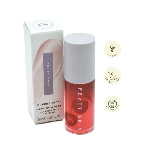 Fenty Skin Fenty Skin Cherry Treat Conditioning + Strengthening Lip Oil Cream White 0.19 Ounce (Pack of 1)