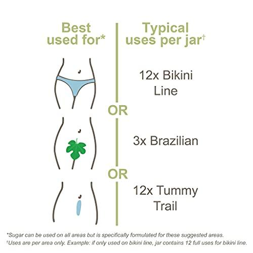 Sugar Me Smooth Sugar Me Smooth Bikini Sugar Wax Kit – Gentle On Skin And Less Painful Hair Removal In A Simple System For At-Home Brazilian, No Strips, No Heat, Water Soluble All-Natural Solution For All Hair Types