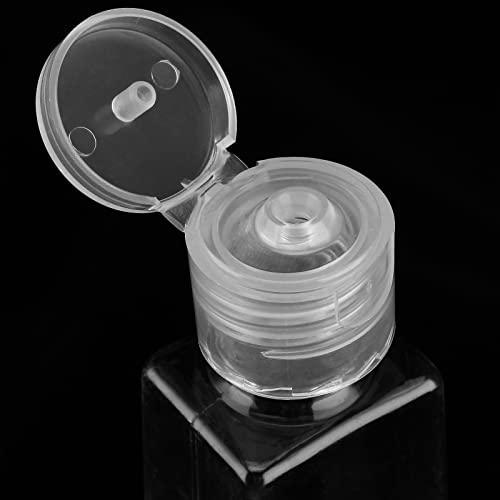 MANCHAP MANCHAP 100 Pack 1oz Plastic Empty Squeeze Bottles, 30ml Clear Travel Refillable Squeeze Bottles with Flip Cap for Lotions, Creams, Toiletries