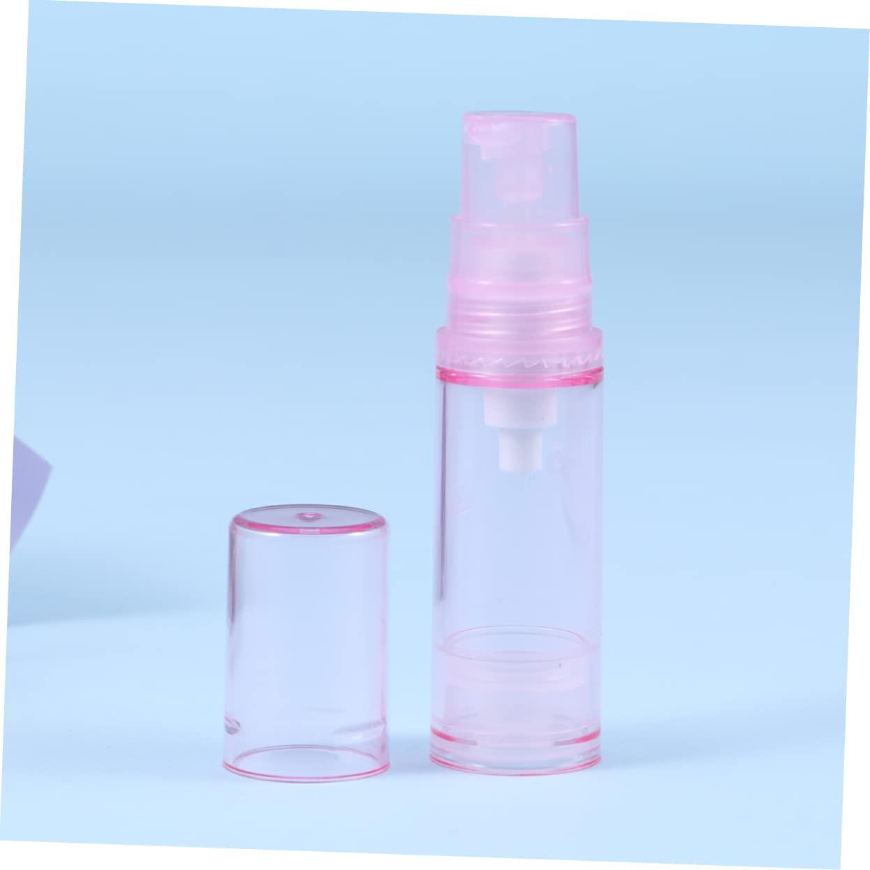 HONMEET HONMEET Vacuum Pump Bottle Set 4pcs 5ml Pink Lotion Travel Bottles Refillable Cream Jar Dispensers