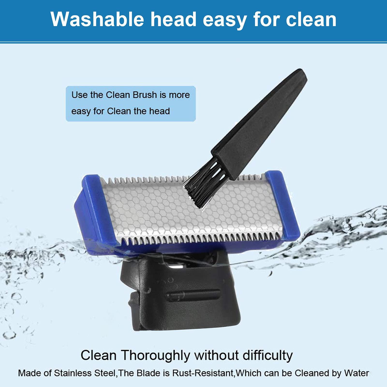 LinMei Replacement Head for Electric Shaver Cleaning Trimmer Head Compatible with Solo Trimmer Micro Touches Replacement Cutter Head Advanced Hybrid Razors Blades Include 2 Cleaning Brush (1pcs)