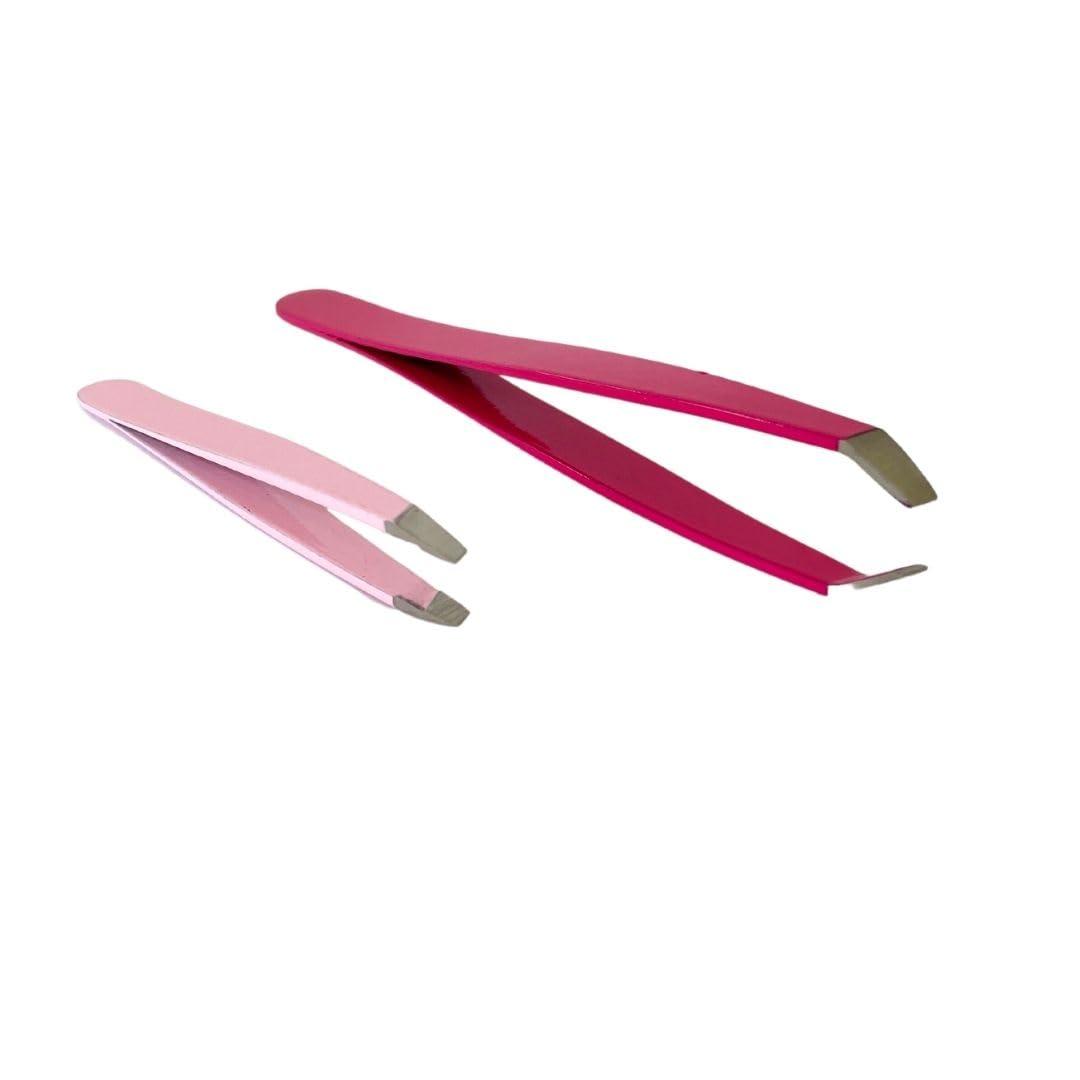 Generic Tweezers Set | 2 pcs Hook and Mini Tweezers | Perfect for eyebrow shaping, ingrown hair | For makeup bag, travel, on the go use | Tweezers for women and men | For makeup artists, beauticians