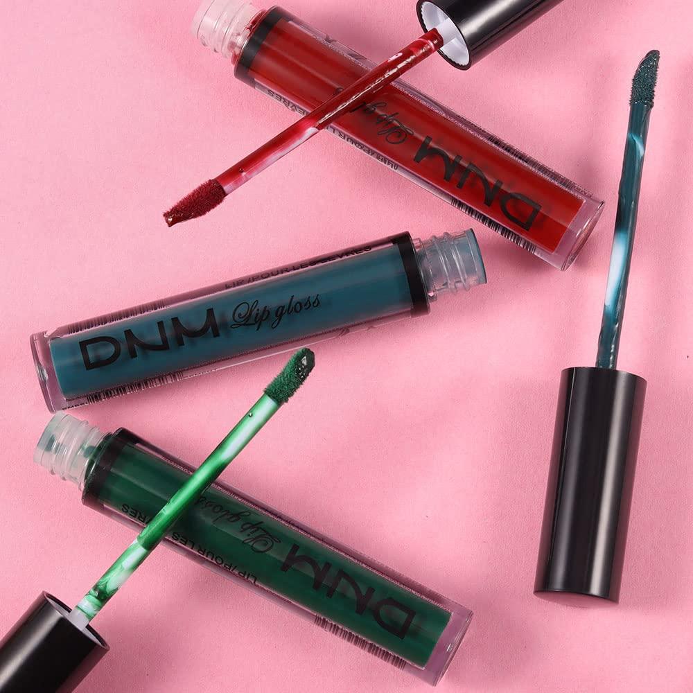 AMY'S DIARY AMY\'S DIARY 3Pcs Dark Red Green Matte Liquid Lipstick Sets,Matte Lipstick Lip Stain Long Lasting 24 Waterproof Lip Gloss Gift Set Matt Liquid Makeup Lipstick for Women