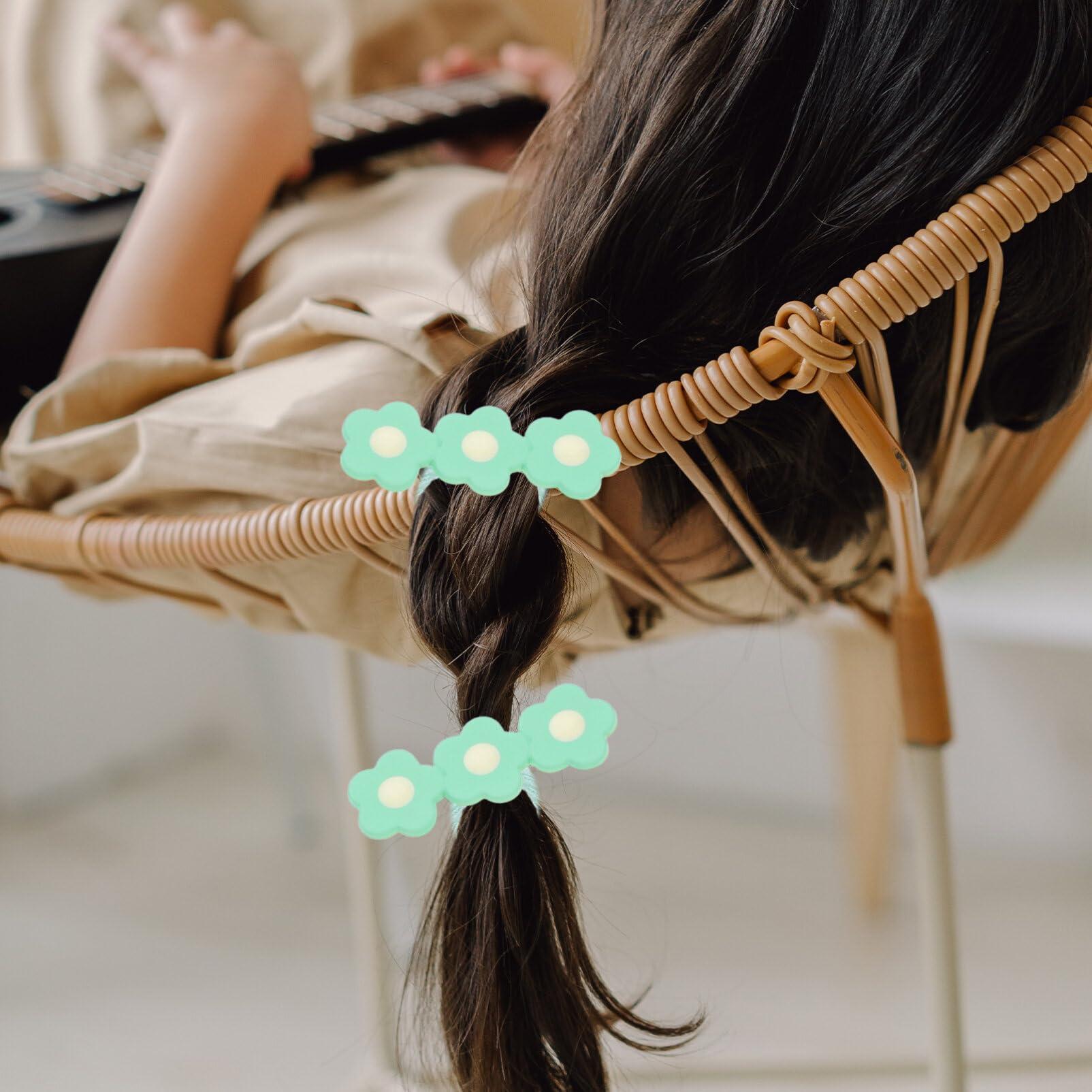 EXCEART EXCEART 5pcs kids hair ties toddler hair bands hair ties kids flower hair accessories kids hair accessories for girls girl hair ties hair ties toddler Hair Bands Rope child sweet ponytail