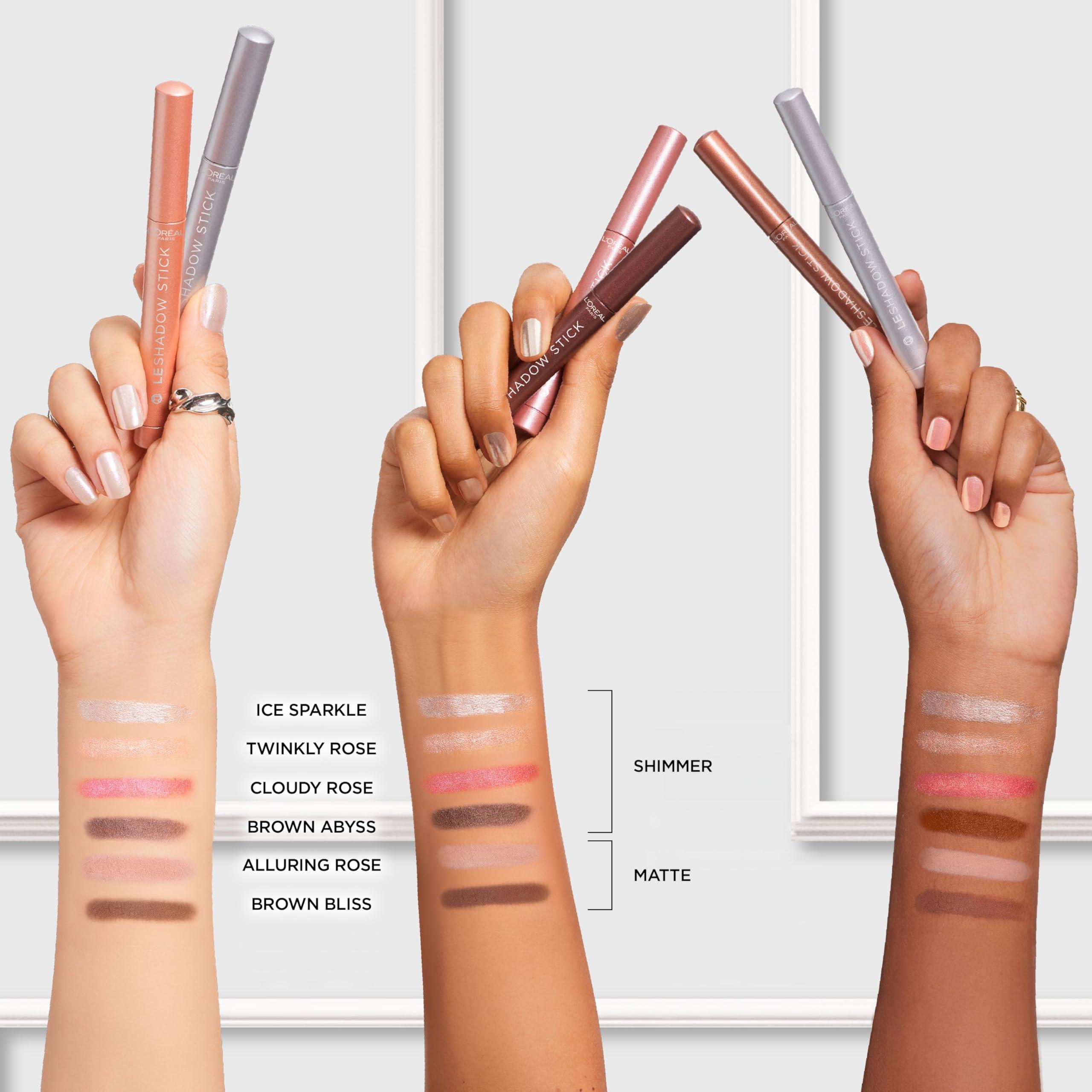 LOral Paris LOral Paris Makeup Le Shadow Stick Eyeshadow, Blendable, Smudge-Resistant, Cream Eyeshadow, Cloudy Rose, 0.05 Oz