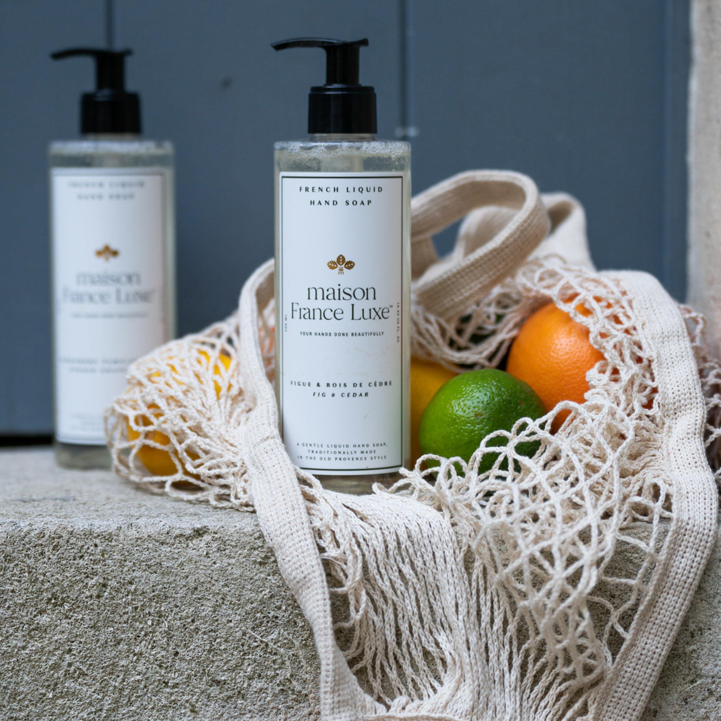 Maison France Luxe Maison France Luxe French Liquid Hand Soap, 400ml, Ginger Grapefruit - Soft Hand Wash that Hydrates and Cleanses - Biodegradable Liquid Soap, Plant-Based, Paraben-Free& Non Toxic Hand Soap