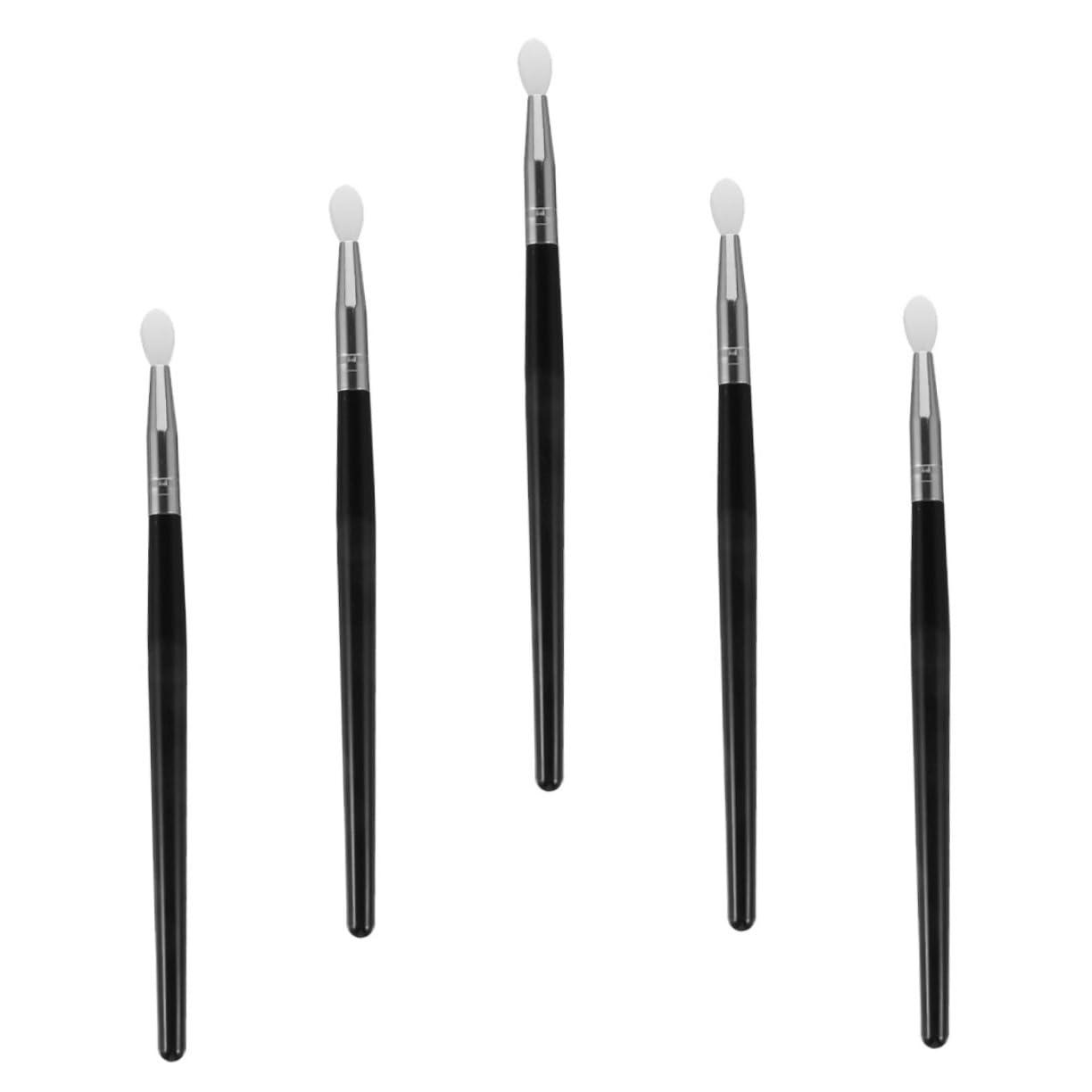 Beavorty Beavorty 5pcs Silicone Lip Brush Eyeliner Applicator Tool Make up Brushes Lip Brush Revolution Palette Makeup Brushes Small Makeup Brush Black