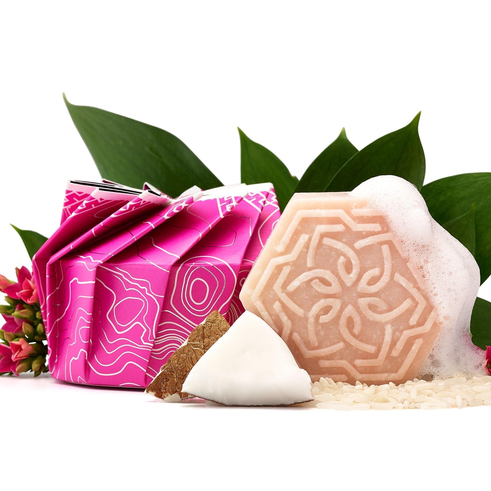 Viori Viori Coconut Bliss Advanced Repair and Moisturizing Shampoo Bar - Made with Rice Water for Hair Growth - Handcrafted Sulfate Free Shampoo