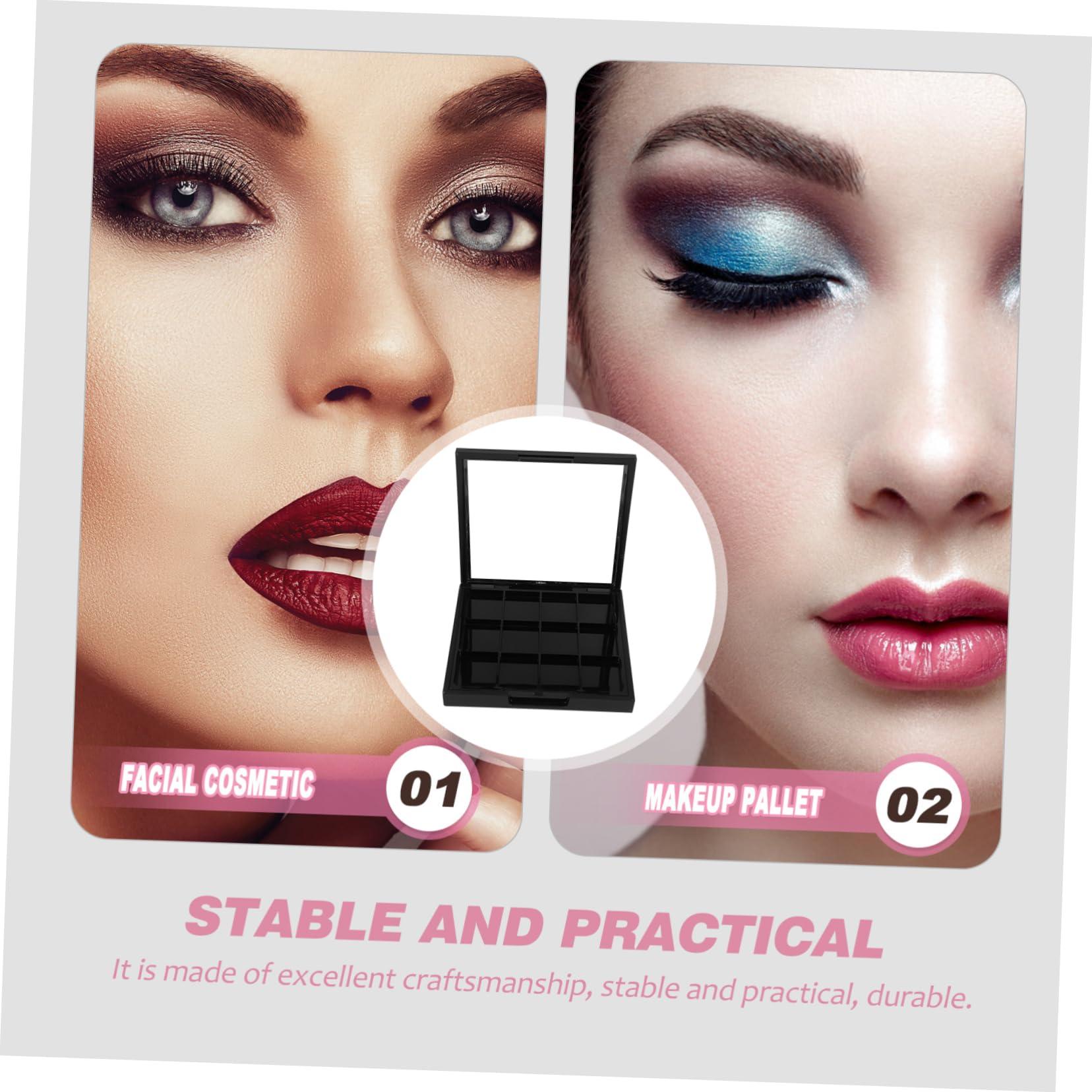 Beaupretty Beaupretty 1PC 12 DIY eyeshadow empty eyeshadow containers makeup eyeshadow compact eyeshadow case empty eye shadow pallet loose powder organizer eyeshadow pallets travel disk make up