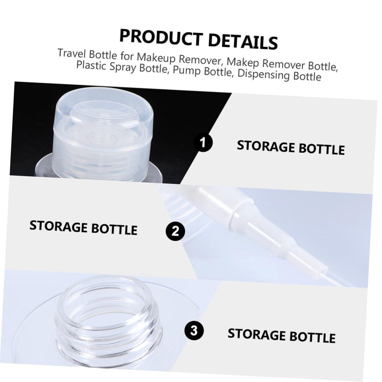 Baluue Baluue 5pcs Makeup Remover Bottle Airless Pump Bottle Travel Containers for Liquids Liquid Pumping Dispenser Travel Liquid Container Travel Portable Bottle Mini Water Bottle White The Pet
