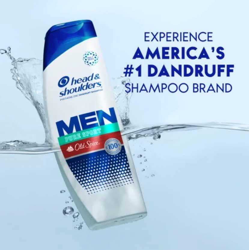 Head & Shoulders Head & Shoulders Men Old Spice Pure Sport Anti-Dandruff Shampoo, Paraben Free 12.5 Fl Oz (Pack of 2)