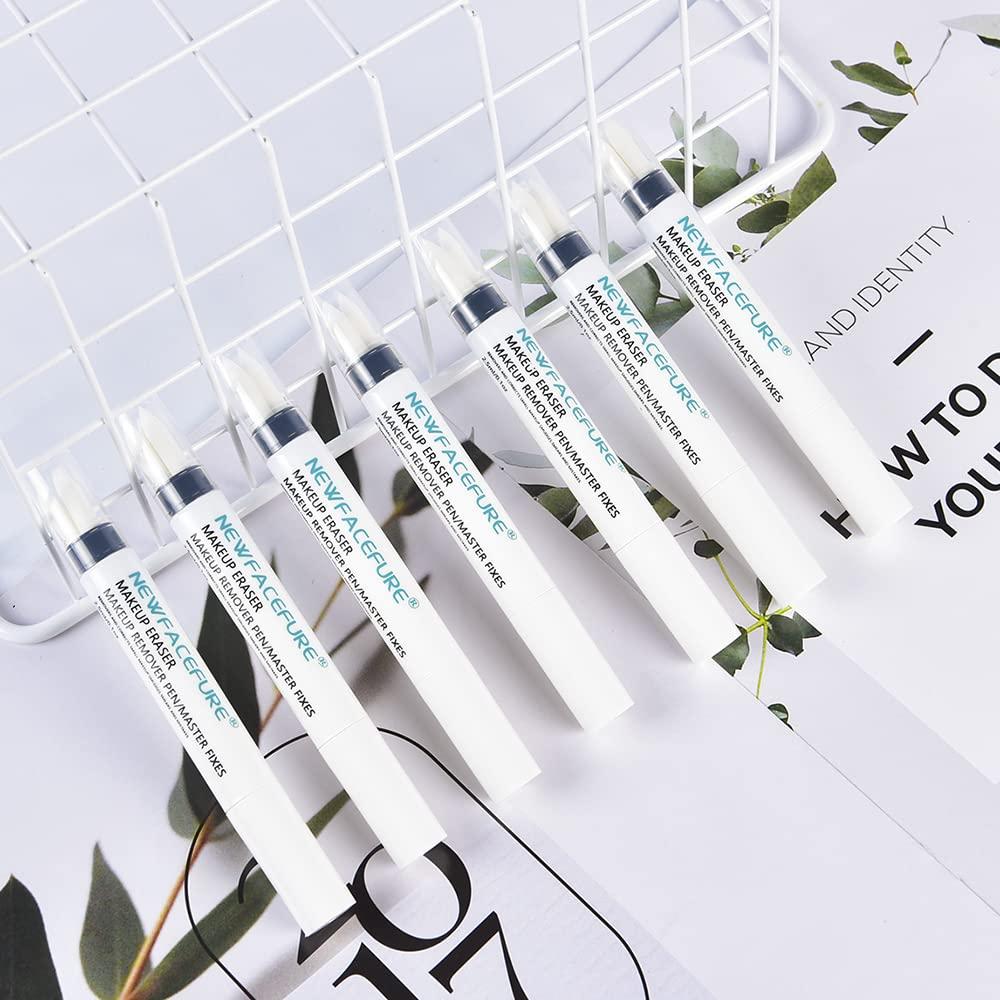 Newfacefure Makeup Remover Eraser Pen, Newfacefure Eye Make Up Corrector, Easy to Remove and Correction Magnetic Eyeliner Fixer, Extract for Sensitive Skin Original(WHITE)