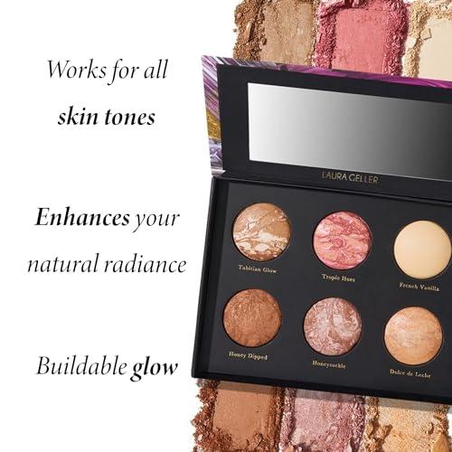 LAURA GELLER NEW YORK LAURA GELLER NEW YORK Cheek to Chic Tropical Glow Baked Face Palette | Includes 2 Blushes, 2 Bronzers and 2 Radiant Highlighters